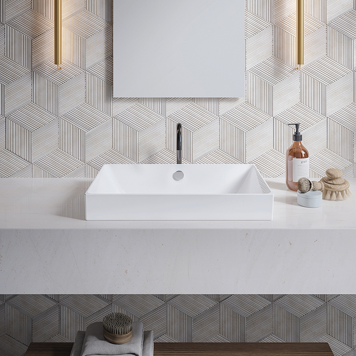 Catalano Zero Раковина 60x37см встраиваемая, без отв., цвет: белый глянцевый