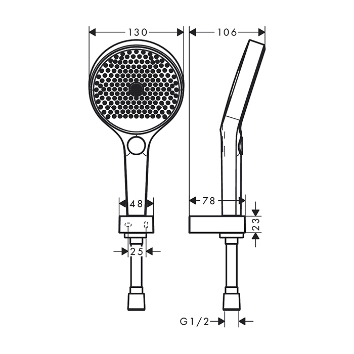 Hansgrohe Rainfinity Душевой набор (ручной душ 130мм, 3jet, держатель, шланг 1600мм), цвет: хром