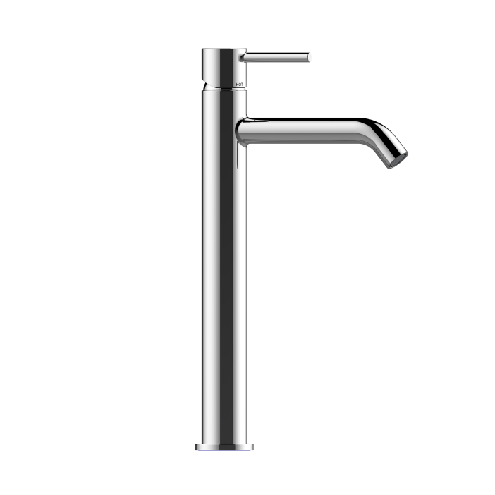 Bossini Teo T Смеситель высокий для раковины излив 14.5см с донным клапаном, гибкая подводка, цвет: хром