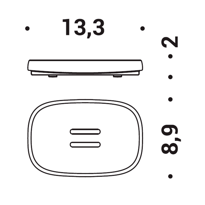 Colombo Mood Мыльница настольная, цвет: Capri Blue