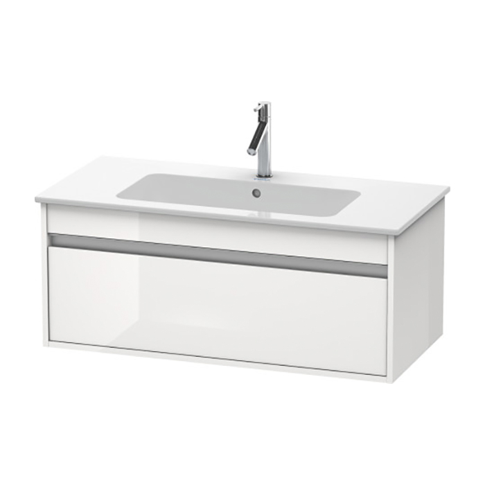 Duravit Ketho Тумба подвесная, 100x47.5х41см., с раковиной, 1 ящик, цвет: белый глянцевый