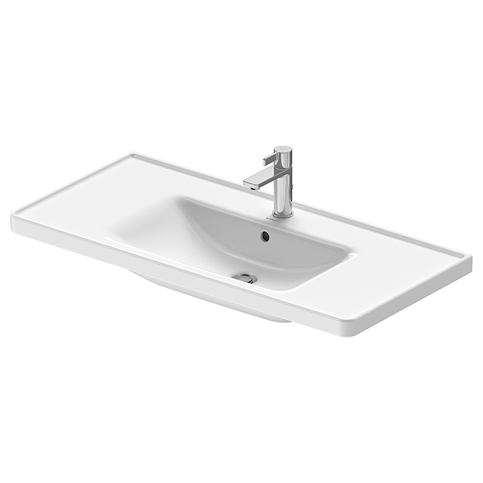 Duravit D-Neo Раковина 100.5х48см., накладная, с переливом, 1 отв., WonderGliss, цвет: белый