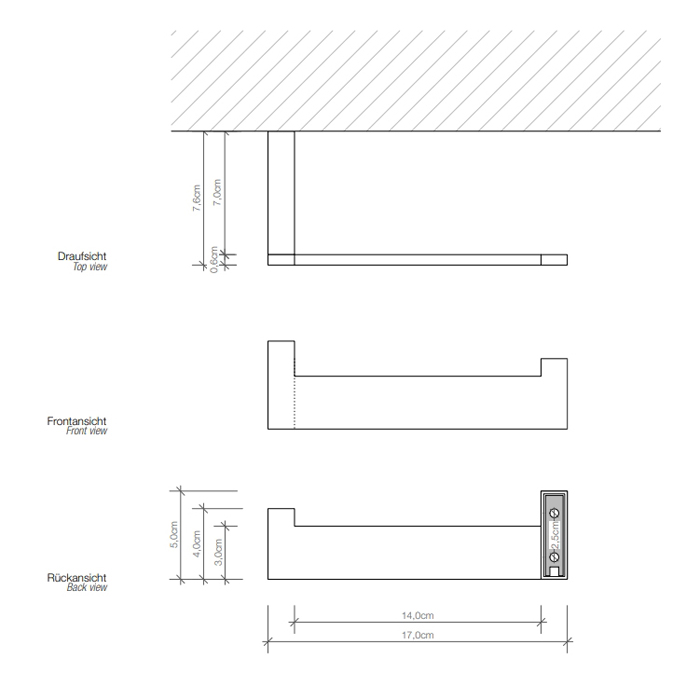 Decor Walther Brick TPH1 Держатель туалетной бумаги, подвесной, цвет: хром