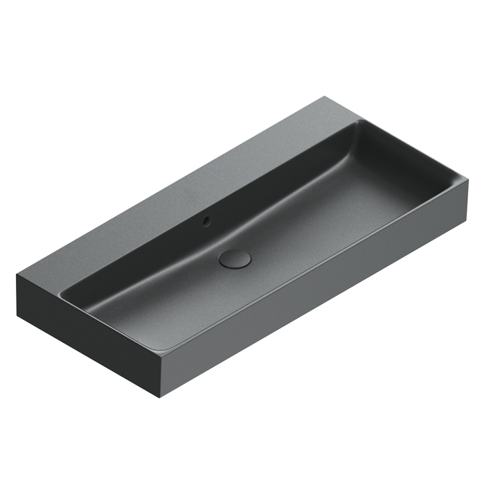 Catalano Premium Раковина 100x47см, без отв., цвет: черный матовый