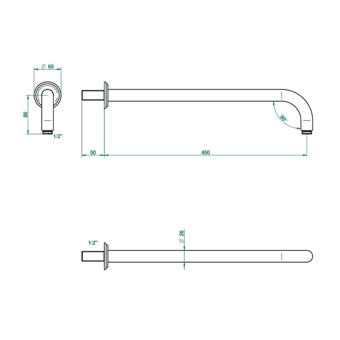 THG Panthere Cristal clair Верхний душ Ø200 мм., цвет: хром