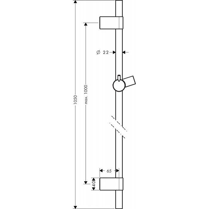 Hansgrohe Unica'S Puro Reno Душевая штанга  105см., цвет: хром