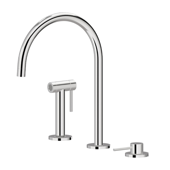 Newform N21 Смеситель для кухни, 3 отв., с ручным душем, цвет: хром