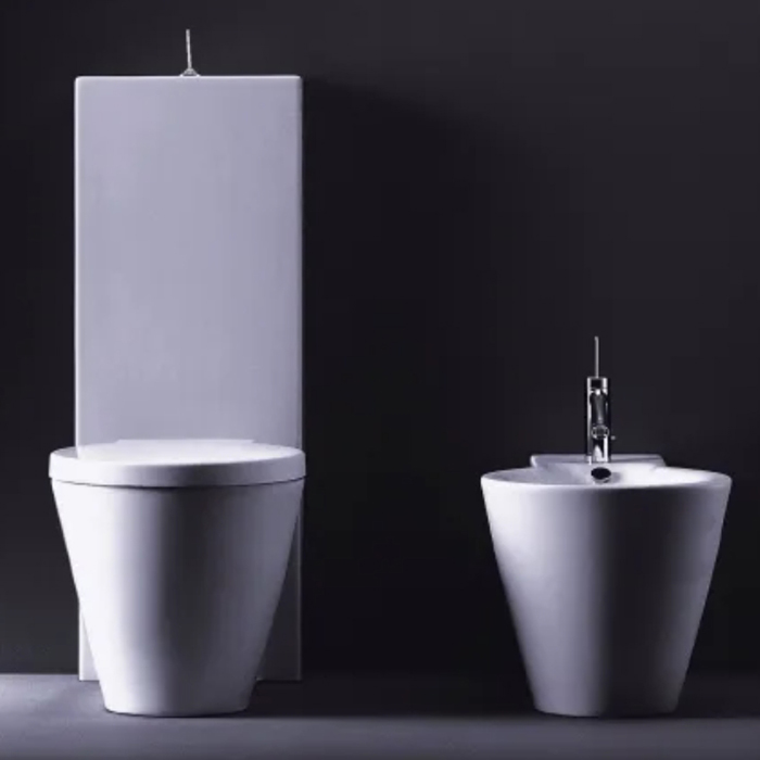 Duravit Starck 1 Биде напольное приставное, 64х41см, с 1 отв под смеситель, цвет: белый