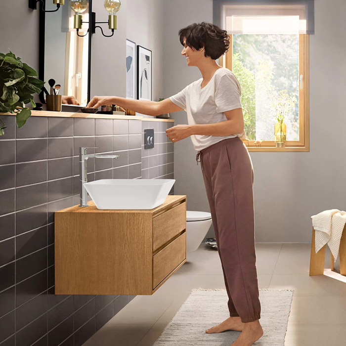 Hansgrohe Rebris E Смеситель для раковины, 1 отв., CoolStart, с донным клапаном, цвет: хром
