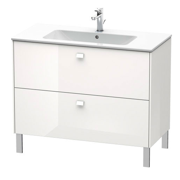 Duravit  Brioso Тумба напольная 102х47.9х68.3см, с раковиной, с 2 выдвижными ящиками, цвет: белый глянц