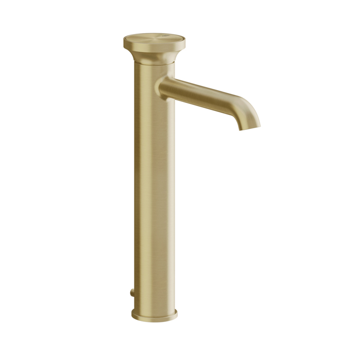 Gessi Origini Смеситель для раковины, на 1 отв., высокий с донным клапаном, цвет: Brushed Brass PVD