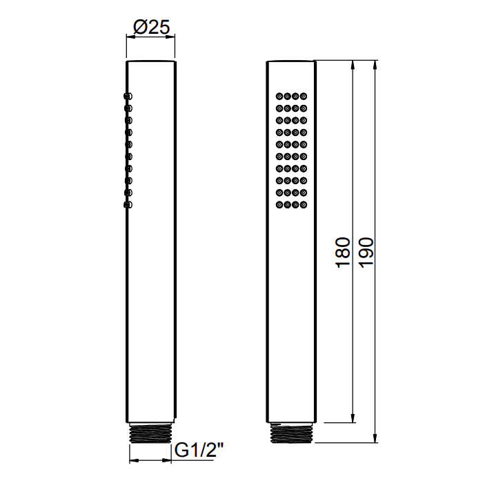 Almar 316 Stainless Steel Ручной душ, 1 режим, цвет: High Brass 316 Brushed PVD