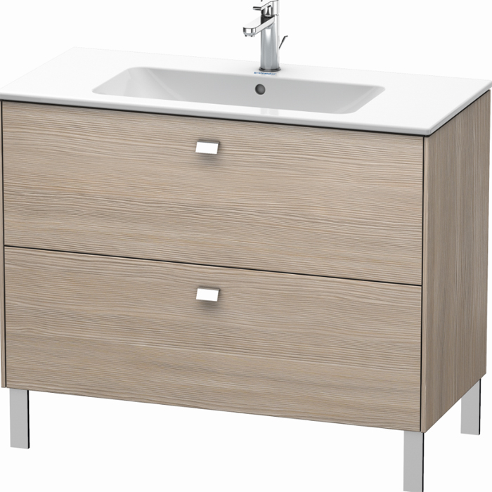 Duravit  Brioso Тумба напольная 120х47.9х68.3см, с раковиной, с 2 выдвижными ящиками, цвет: сосна серебристая