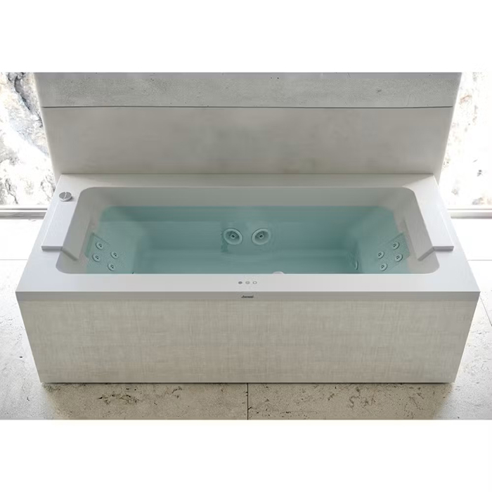Jacuzzi Sharp Double Ванна Rainbow&Clean System 190x90x57см, гидромассажная, свободностоящая, без панелей,без смесителя, цвет: белый/хром