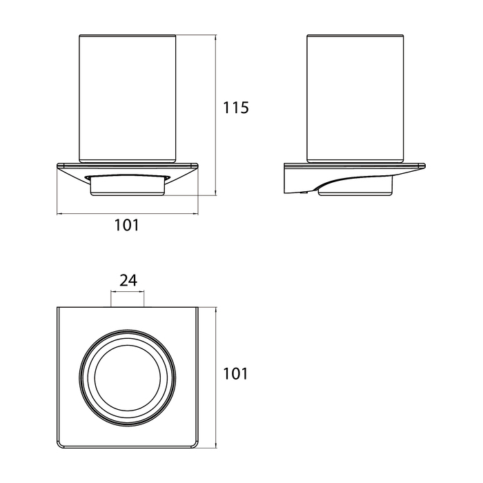 Emco Art Стакан подвесной, цвет: хром/хрусталь