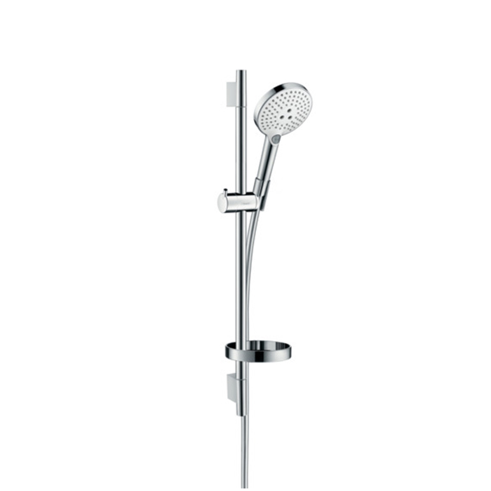 Hansgrohe Raindance Select S Душевой набор: штанга 65см., ручной душ 120, 3jet (Rain, RainAir, WhirlAir), мыльница, шланг, цвет: белый/хром