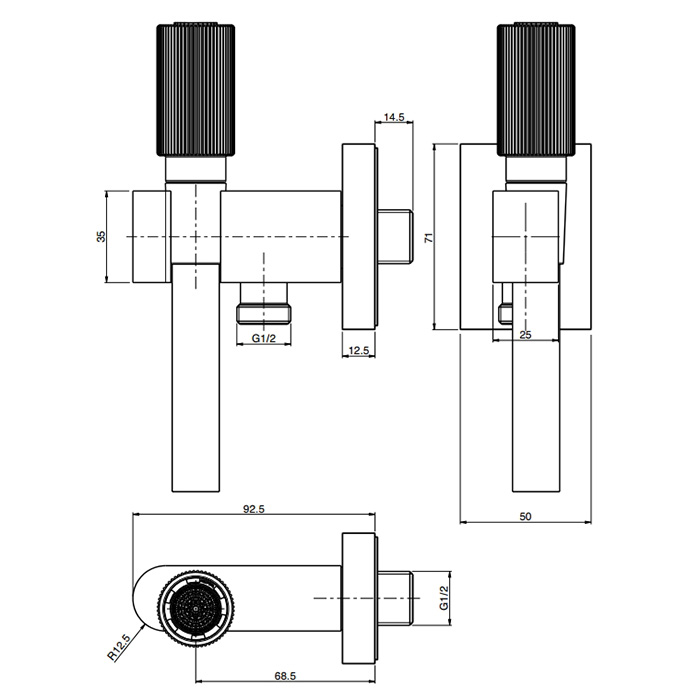 Fima Carlo Frattini Switch ON Душевой гарнитур, ручной душ с держателем, настенный, цвет: хром