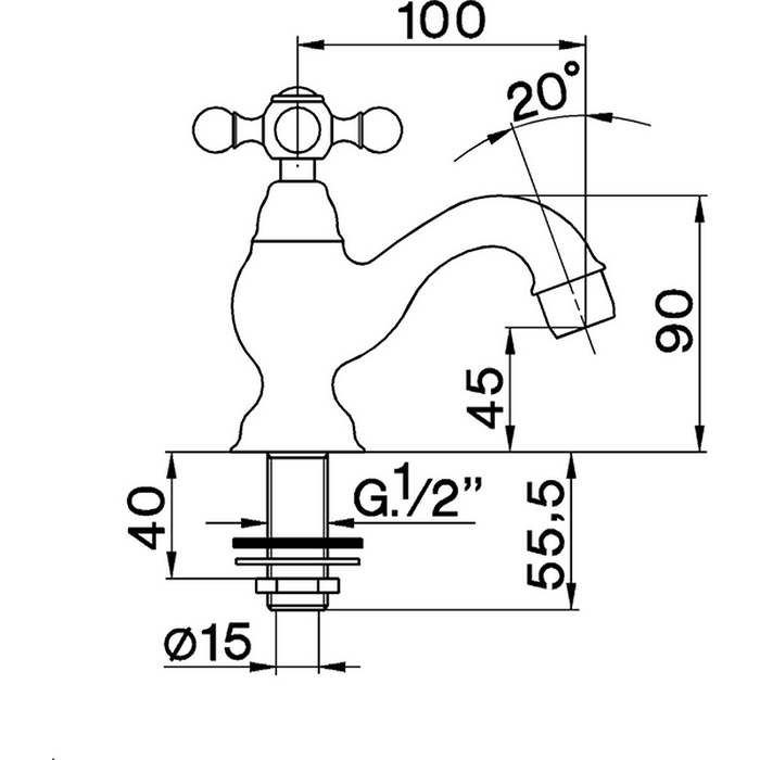 CISAL Arcana Ceramic Кран, цвет: золото