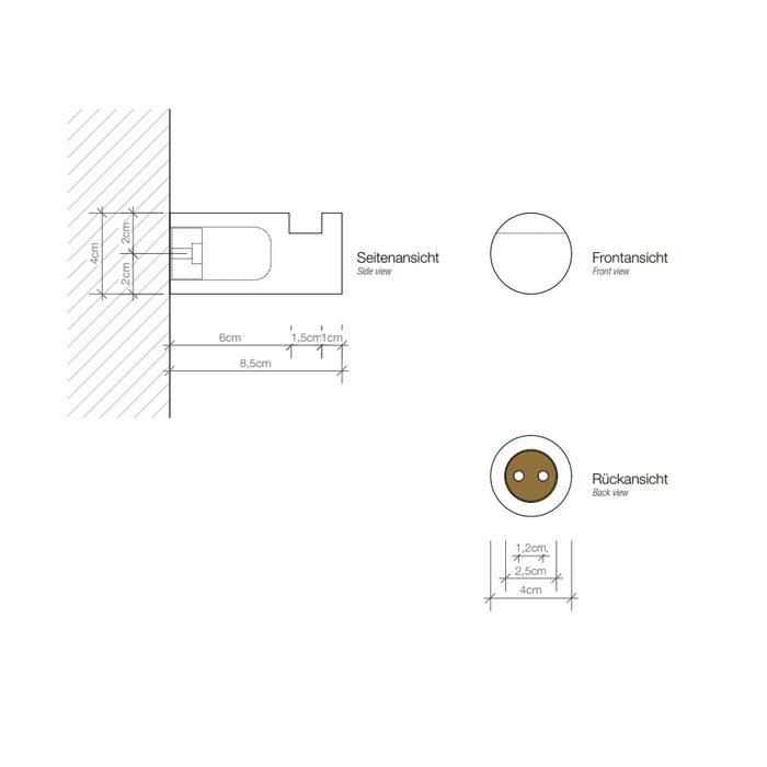 Decor Walther Tube HAK42 Крючок подвесной, цвет: хром