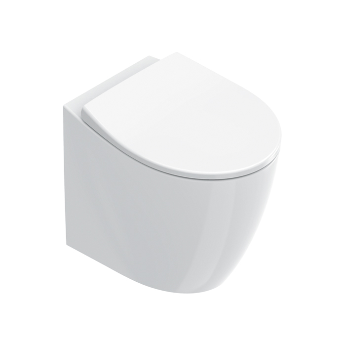 Catalano Italy Унитаз напольный 52х37см., безободковый, смыв Tornado, покрытие Cataglaze+, цвет: белый глянцевый