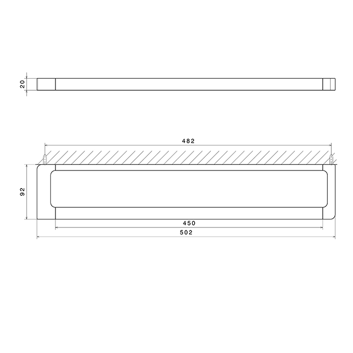 Newform Accessori quadri Полотенцедержатель 45см, цвет: хром