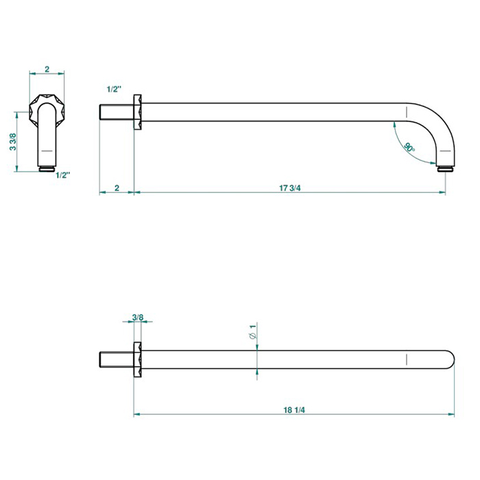 THG Nihal Porcelaine Ivoire Верхний душ Ø200 мм., цвет: Soft gold