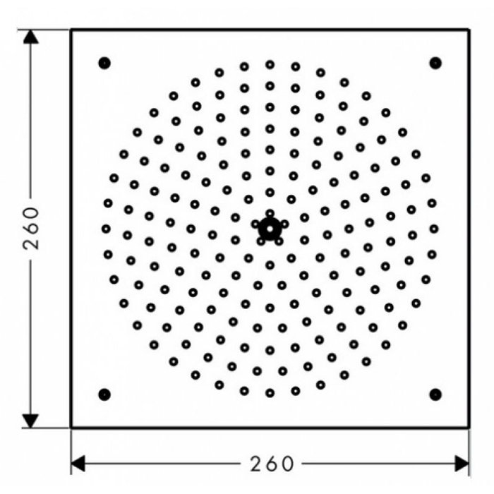 Hansgrohe Raindance Верхний душ 260х260, 1jet, RainAir, цвет: хром