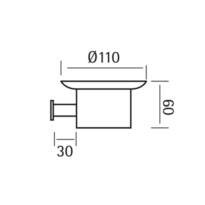 Cisal Xion Мыльница подвесная, цвет: матовое стекло/нержавеющая сталь 