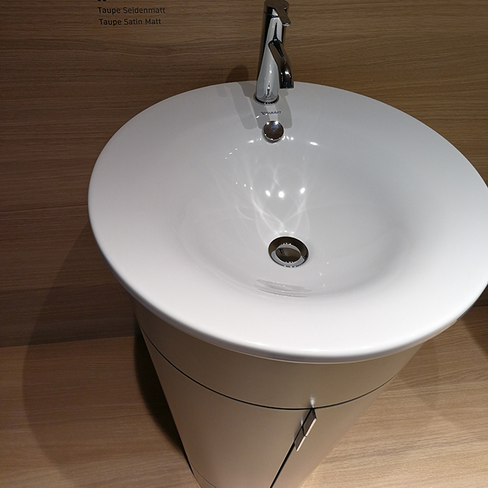 Duravit Starck 1 Тумба напольная 60x56xh82.5см, с раковиной  подсветка LED, цвет: taupe satin matt