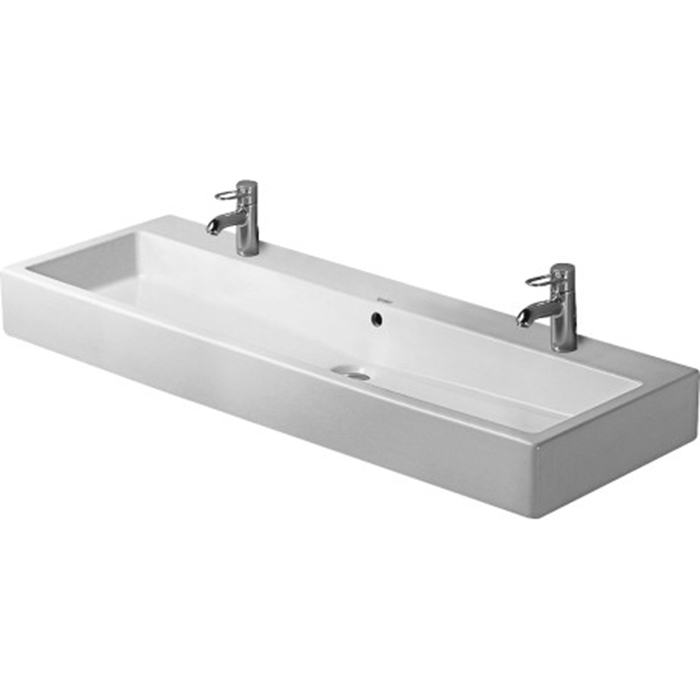 Duravit Vero Раковина 120х47 см, 2 отв., с переливом, цвет: белый