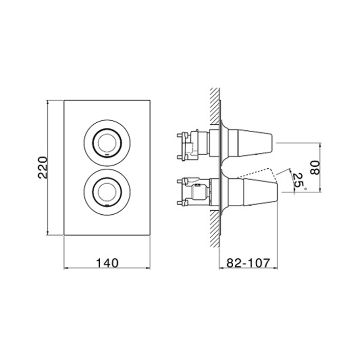 Cisal Vita Смеситель для душа, встраиваемый, на 3 выхода, цвет: черный матовый
