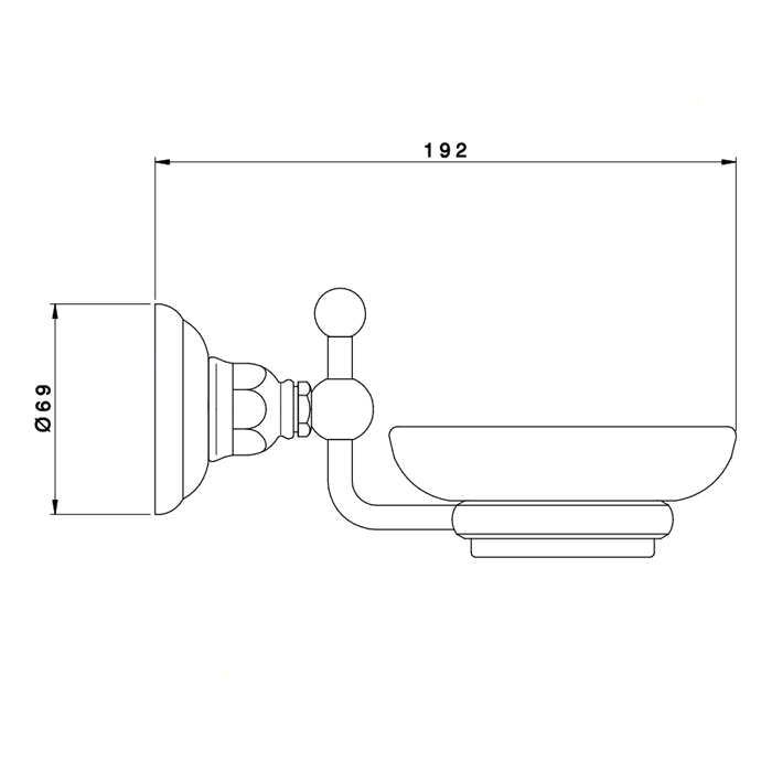 Nicolazzi Accessori Мыльница подвесная, цвет: никель блестящий/белый