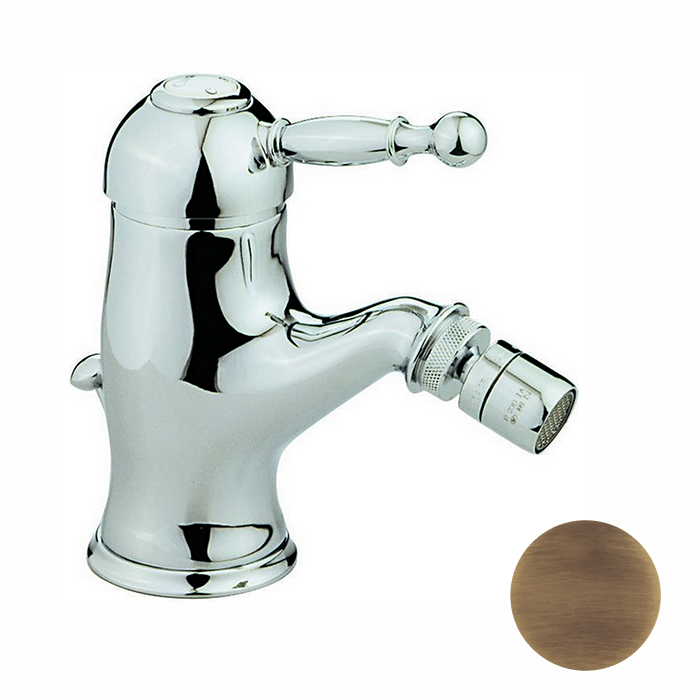 CISAL Arcana Royal Смеситель однорычажный для биде на 1 отверстие с донным клапаном, цвет: бронза