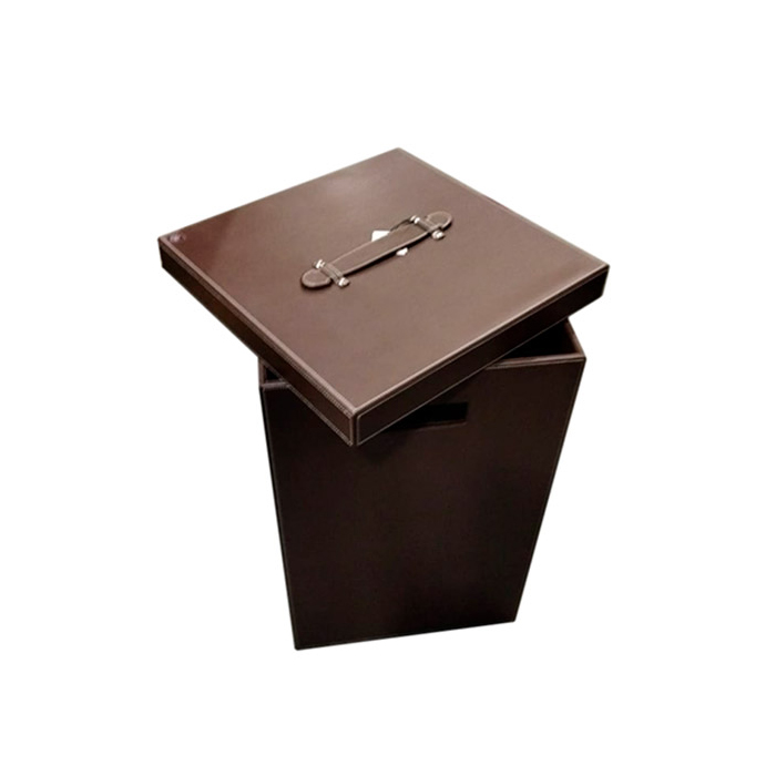 Decor Walther Brownie Корзина для белья 37x37x58.5см., напольная, искусственная кожа, цвет: коричневый