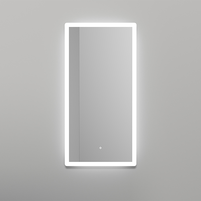 Salini Armonia Зеркало для ванны 45х90х2.5см., фоновая и фронтальная подсветка 3в1, сенсорный выключатель, крепления, без подогрева
