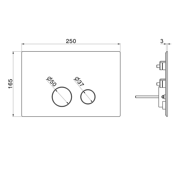 Newform XT Клавиша смыва для унитаза, двойная, для систем инсталляций GEBERIT SIGMA 8 & SIGMA 12, цвет: Copper satin