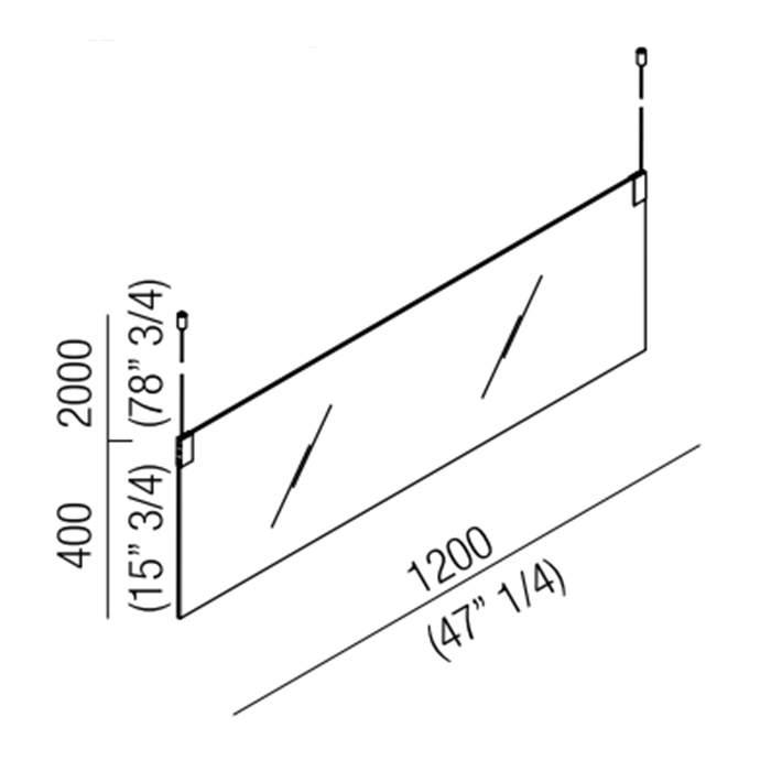 Agape Insegna Зеркало двухстороннее 120x40 см, цвет: хром