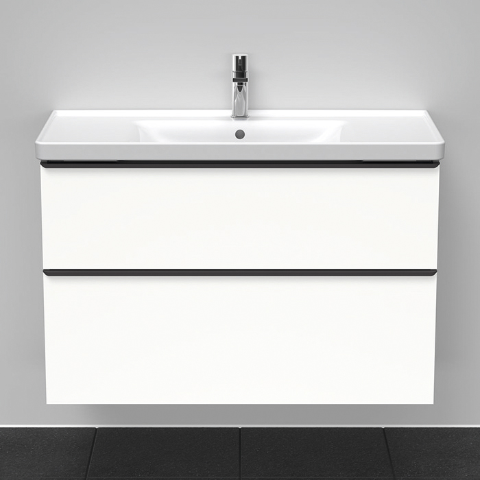 Duravit D-Neo Тумба с раковиной 98.4x45.2хh62.5см, 2 ящика, подвесная, цвет: Белый матовый