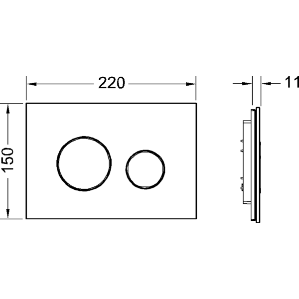 TECEloop Панель смыва, цвет: стекло зеленое/хром глянцевый