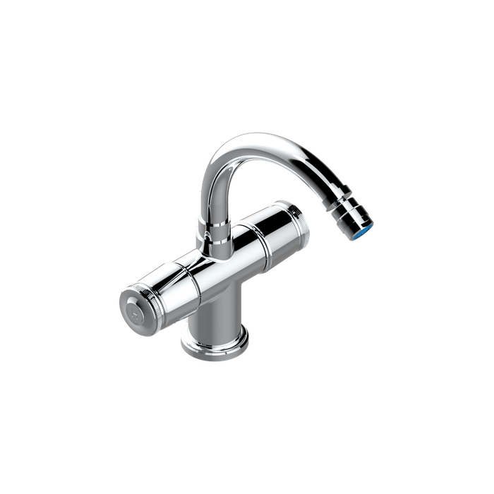 THG CORVAIR Смеситель для биде на 1 отверстие, 2-х вентильный, с донным клапаном, цвет: хром