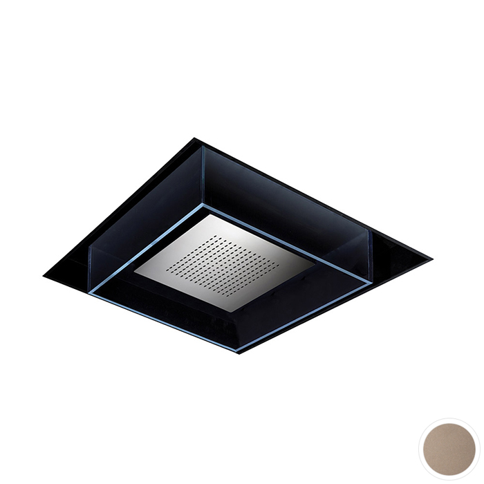 Newform Head Showers Верхний душ 74x74см, потолочный, скрытый, хромотерапия, цвет: copper glossy