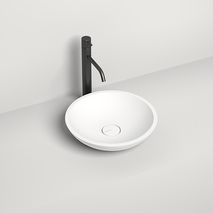 Salini Callista Раковина накладная 37х37х8.5cм, без отв., без перелива, S-Sense, цвет: белый глянцевый