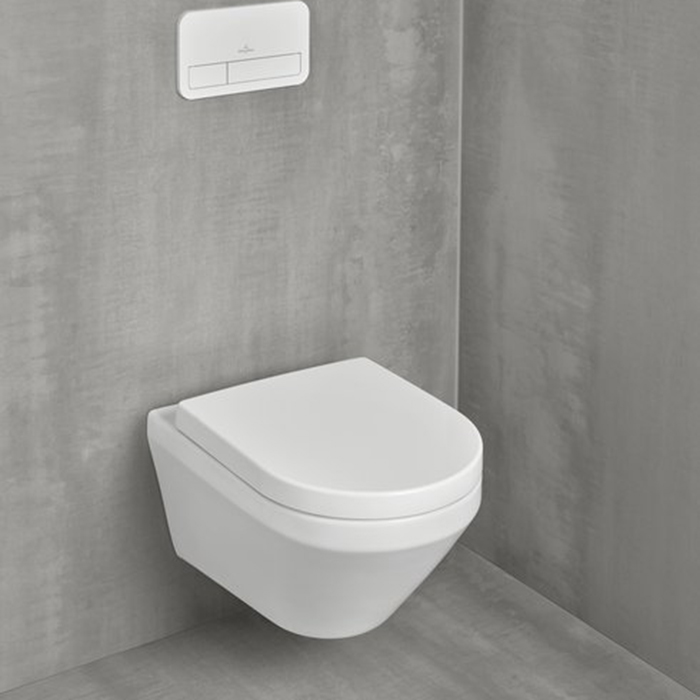 Villeroy&Boch Architectura Унитаз подвесной 37x53см, безободковый, смыв Tornado, сиденье SoftClosing, CeramicPlus, цвет: альпийский белый