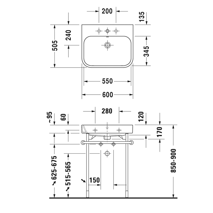 Duravit Happy D.2 Раковина 60х50.5 см, 1 отв., цвет: белый