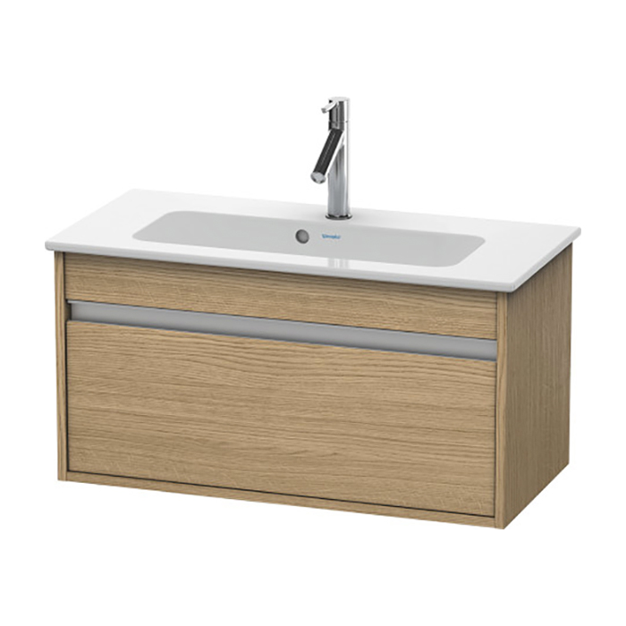 Duravit Ketho Тумба подвесная, 80x38.5х41, с раковиной, 1 выдв. ящик, цвет: дуб европейский