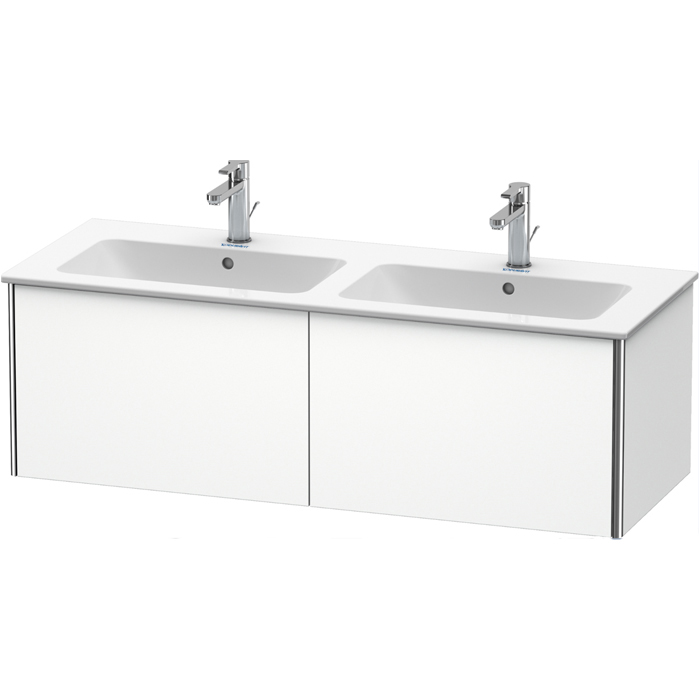 Duravit XSquare Тумба подвесная, 128х47.8х40см, с раковиной, с 2 выдв ящик, цвет: белый матовый 