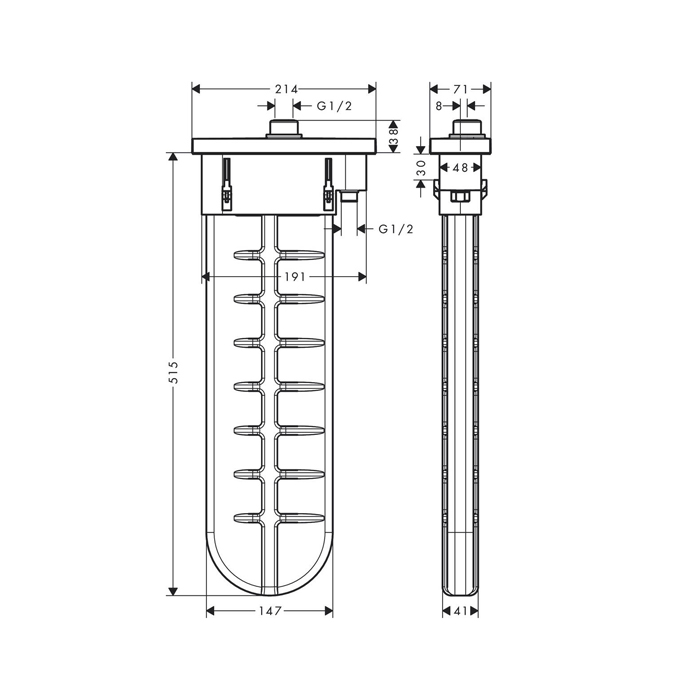 Hansgrohe sBox Внешняя часть с прямоугольной розеткой, цвет: матовый черный