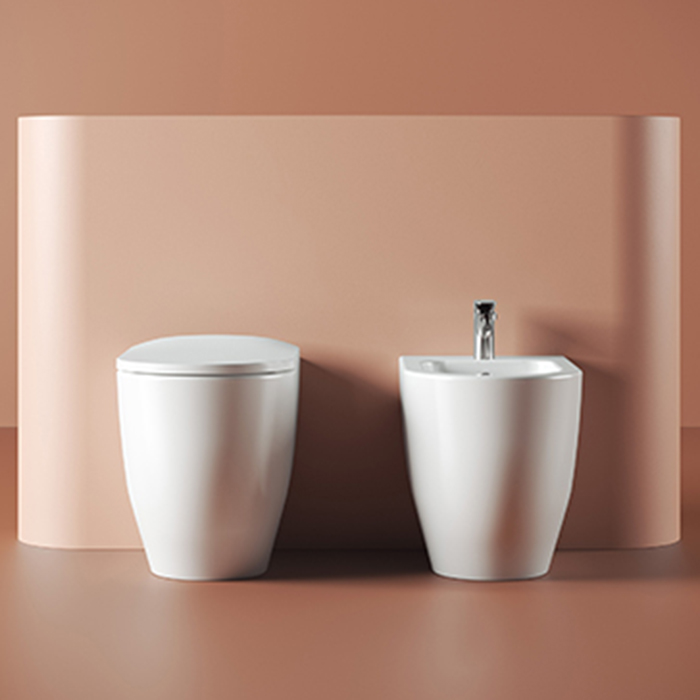 Artceram Monet Унитаз напольный 36х52см., приставной Rimless, цвет: белый матовый