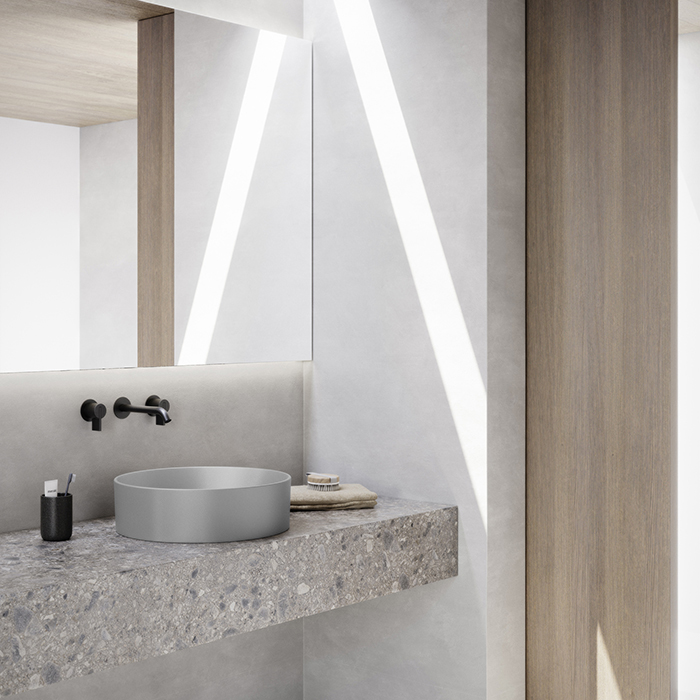 Catalano Zero Раковина 45см, на столешницу, без отв., цвет: Cemento Satinato