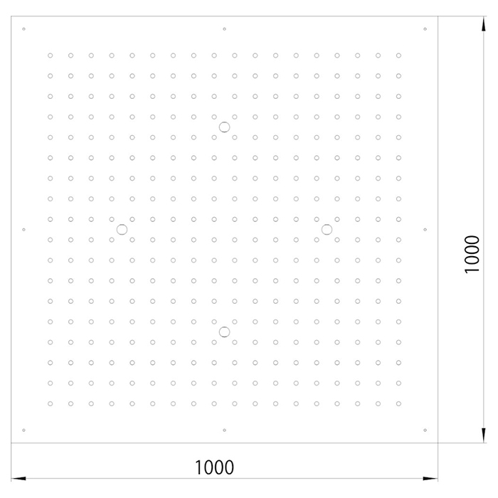 BOSSINI DREAM-XL CUBE Верхний душ 1000 x 1000 мм, цвет: хром
